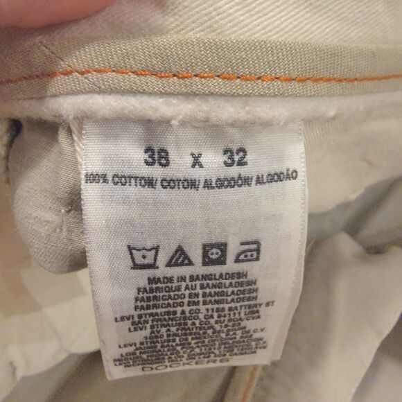 Dockers D3 Signature Khaki Classic Fit Flat Front No Iron Pant Excellent 38x32 - Picture 7 of 12